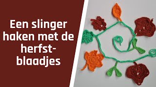 Slinger haken van gehaakte blaadjes [upl. by Kristen]