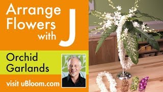 How to Arrange Flowers Orchid Garland Flower Arrangements [upl. by Tohcnarf]