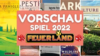 Feuerland Neuheiten Vorschau zur SPIEL 2022 in Essen [upl. by Chud]