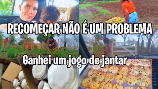 RECOMEÇAR NÃO É UM PROBLEMA GANHEI UM JOGO DE JANTAR VLOG [upl. by Schreibman]