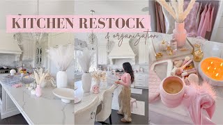 October Restock amp Kitchen Organization  🎀🍂 Pantry Fridge and Cabinet Makeover for Fall 2024 [upl. by Aisset]