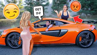 PICKING UP ANOTHER GIRL IN MY SUPERCAR TO SEE MY GIRLFRIENDS REACTION SHE SNAPS [upl. by Emya]