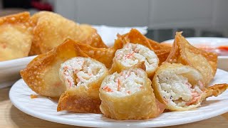 Crab Rangoon  Why so expensive in restaurant It’s really simple amp easy to make amp taste even better [upl. by Amoritta]