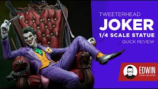 Tweeterhead DC comics Joker 14 scale Resin Statue Quick Review [upl. by Nereids4]