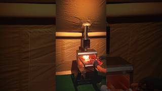 Lighting my new fireplace in my tent 🔥 fireplace camping campinggear [upl. by Eyram44]