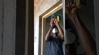 Door jamb installation how to put up door frame house construction [upl. by Abihsot74]