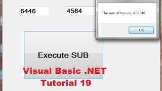 Visual Basic NET Tutorial 19  Understanding User Defined Subs‏ VBNET [upl. by Sussna]