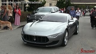 Maserati Alfieri Concept Car driving in Pebble Beach [upl. by Nibaj]