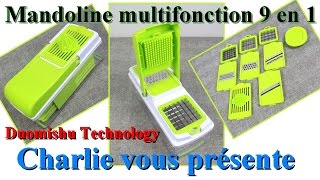 LA NOUVELLE MANDOLINE MULTIFONCTION AVEC 9 ACCESSOIRES Duomishu [upl. by Lyons]