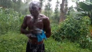 quick outdoor rain shower in the shower KevinOtisotheboy [upl. by Hescock]