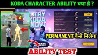 Free Fire New Character Ability Kya Hai  Koda Character Skill Test  FF New Character Ability [upl. by Klenk341]