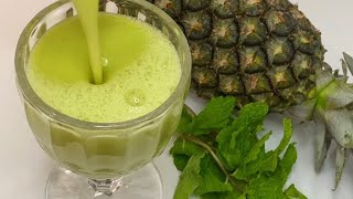 SUCO DETOX DE ABACAXI HORTELÃ E CHÁ VERDE  receita saudável  Adenilza Araújo [upl. by Rabjohn504]