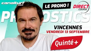 Pronostic Quinté et des courses PMU du Vendredi 13 septembre 2024 En partenariat avec GenybetTurf [upl. by Yanehc]