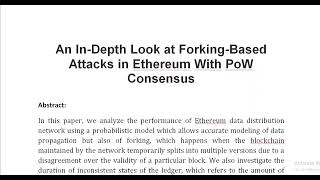 An In Depth Look at Forking Based Attacks in Ethereum With PoW Consensus [upl. by Daley]