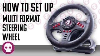 PS4  XBOX One amp PC Gaming Steering Wheel with Pedals  Setup and Configuration [upl. by Suoicserp]