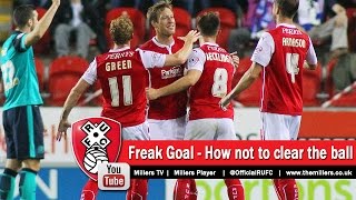 Luciano Becchio freak goal  How not to clear the ball [upl. by Kone]