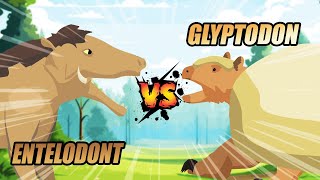 Entelodont vs Glyptodon  Prehistoric Animals Tournament S1  Prehistoric Animal Animation [upl. by Nevi]