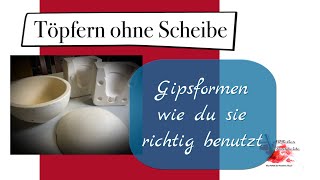 verschiedene Arten Gipsformen erklärt und wie du sie richtig benutzt zum Töpfern ohne Scheibe [upl. by Ocsirf241]