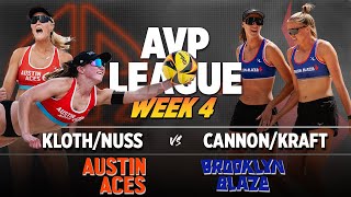 KlothNuss vs CannonKraft  Austin Aces vs Brooklyn Blaze AVP LEAGUE WEEK 4 [upl. by Dobson]