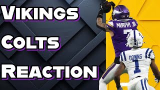 Vikings Colts Reaction amp Breakdown [upl. by Niamor]