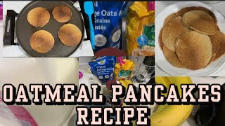 BANANA OATMEAL PANCAKES FROM SCRATCHHEALTHY OPTION RECIPE [upl. by Naesad637]