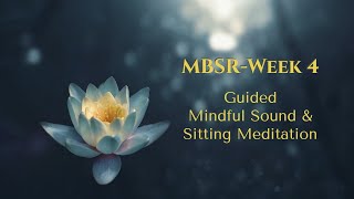 MBSR Week 4 Mindfulness Sound amp Sitting Meditation [upl. by Ariahaj226]