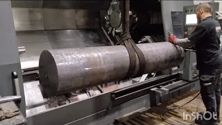 ADJUSTMENT PROCESS OF DIAMETER 400X1910ROD PISTON IN CNC LATHEhydraulickeşfetyoutubelikecnc [upl. by Oecile]