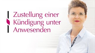 Zustellung einer Kündigung unter Abwesenden SchrittfürSchrittAnleitung [upl. by Damon]