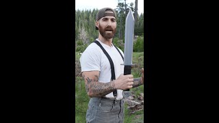 A tiny sword 😳 woodsplitting sword VikingWoodSplitter [upl. by Frances]