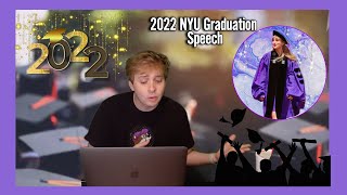 2022 NYU Commencement hilarious amp genuinely thoughtprovoking  Taylor Swift Reaction [upl. by Hemphill]