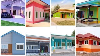 Exterior house painting color ideas 😍 House painting colors outside  House outdoor wall color [upl. by Kelci]