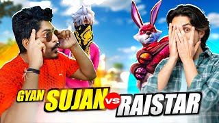 Raistar Vs GyanSujan 1 Shot 1 Kill Challenge again  Face Reveal  Free Fire Max [upl. by Irim529]