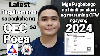 UPDATED REQUIREMENTS SA PAGKUHA NG OEC SA POEA 2024  POEA APPOINTMENT [upl. by Archer180]