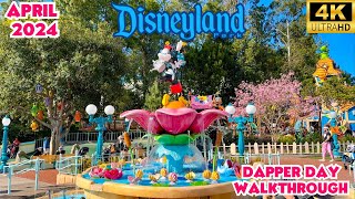 Disneyland Walkthrough Dapper Day April 2024 4K [upl. by Elolcin]