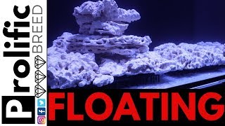 HOW TO FLOAT REEF TANK AQUASCAPING ROCKS FOR RED SEA REEFER 350 [upl. by Nostrebor158]