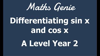 Differentiating sin x and cos x [upl. by Ibby]