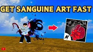 How To Get Sanguine Art EASILY In Blox Fruits [upl. by Bolme]