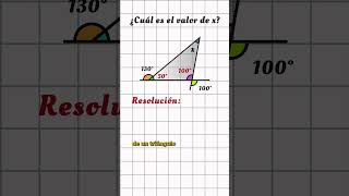 Desafío matemático Descubre el valor del ángulo X de un triángulo geometria triángulo [upl. by Cora]