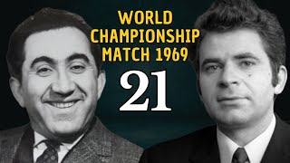 Boris Spassky vs Tigran Petrosian  World Championship Match 1969  Round 21 [upl. by Anaer192]