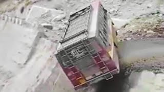 Bus floats away and falls off cliff in Rampur [upl. by Anaiviv]