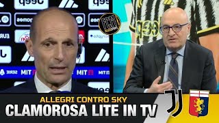 Lite Allegri Teotino a Sky quotFaccia domande intelligenti voi non dovete capire”  FcmNewsSport [upl. by Oinafipe165]