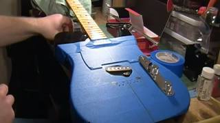 Installing a Bigsby B5 on a telecaster setting up the holes [upl. by Takakura]