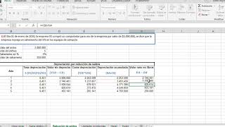 Depreciación por el método de reducción de saldos [upl. by Cort]