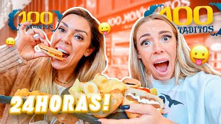 ¡24 HORAS COMIENDO en los 100 MONTADITOS😱 [upl. by Sitsuj]