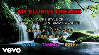 David Houston amp Tammy Wynette  My Elusive Dreams Karaoke [upl. by Aizan828]