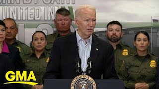 President Biden and Donald Trump at the border on the same day [upl. by Sanchez]