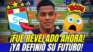 🔴🚨¡ALERTA EN SPORTING CRISTAL ¡DECIDIÓ SU FUTURO ¡TODOS SE SORPRENDIERON SPORTING CRISTAL HOY [upl. by Tezile471]