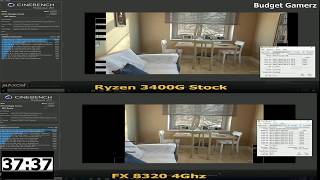 Ryzen 5 3400G vs FX 8320 Cinebench R20 Should you upgrade [upl. by Airakaz]