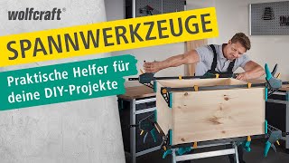 Zwingen und Spanner Deine flexiblen Helfer für spannende Projekte  wolfcraft [upl. by Idolem]