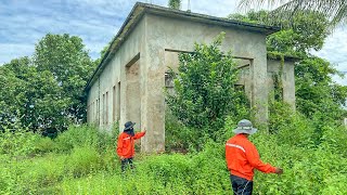 Neighbors couldn’t believe we cleaning up this Old house for FREE [upl. by Kcirdderf]